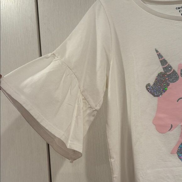 Carter's Kids Unicorn Sequin Top - Cream & Pink - Picture 3 of 8